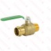 1" Press x 1" MPT Threaded Brass Ball Valve, Full Port, Lead-Free