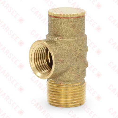 3/4'' Pressure Relief Valve, MNPT 3/4'' x FNPT 1/2'', set at 75, LF