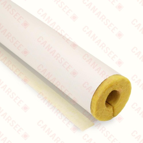 1-5/8" ID (1-1/4" IPS or 1-1/2" CTS) x 1" Wall, Micro-Lok High Performance Fiberglass Pipe Insulation, 3ft