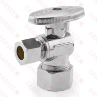 5/8” OD Compression x 3/8” OD Compression Angle Stop Valve (1/4-Turn), Lead-Free