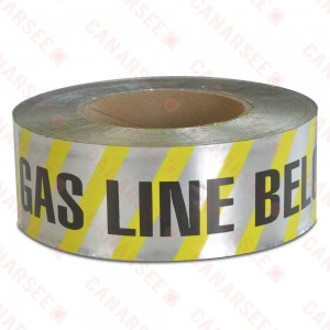 2" x 300ft roll of 5.0 mil Mag-Detectable Yellow Safety Tape