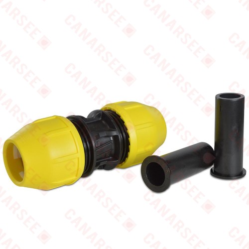 1-1/4" IPS Compression Coupling for SDR-11 Yellow PE Gas Pipe