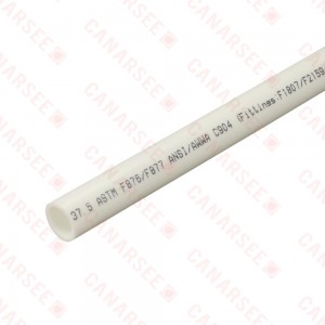 3/4" x 10ft Straight Length (Stick) PowerPEX Non-Barrier PEX-B Pipe, White (Expandable, F1960 compliant)