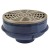 QuadDrain Round Floor Drain w/ Nickel Bronze Strainer & Ring, PVC 2" Hub x 3" Inside Fit