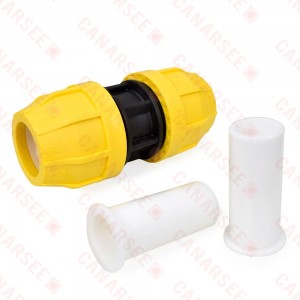 1-1/4" IPS Compression Coupling for SDR-11 Yellow PE Gas Pipe