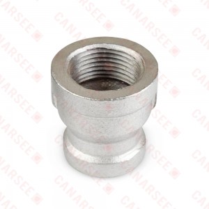 3/4" x 1/2" 304 Stainless Steel Reducing Coupling, FNPT threaded