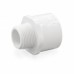 1-1/4" Barbed Insert x 1" Male NPT Threaded PVC Reducing Adapter, Sch 40, Gray