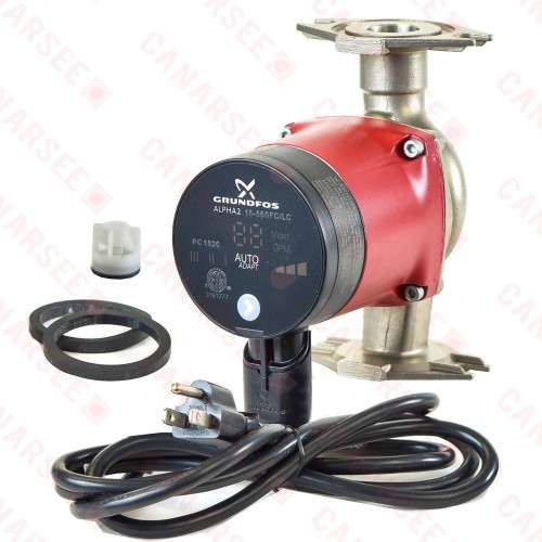 Alpha2 15-55SF/LC Variable Speed Stainless Steel Circulator Pump w/ IFC, Line Cord, 1/16 HP, 115V