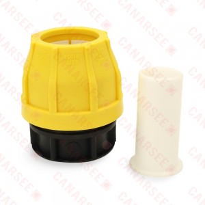 1-1/2" Compression Cap for SDR-11 Yellow PE Gas Pipe