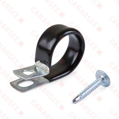 Plastic Coated Metal Clamp w/ Screw for 3/4" CTS Pipe (50/bag)