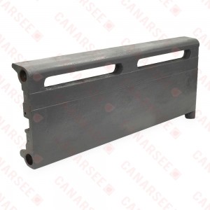 2ft Cast Iron Baseboard Radiator (Right Section), Floor Standing, 10" H x 2-1/2" D x 24" W..