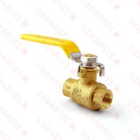 1/4” FIP x FIP Threaded Brass Ball Valve, Full Port