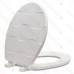 Bemis 33SLOW (White) Mayfair series Basket Weave Sculptured Wood Round Toilet Seat, Slow-Close