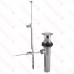 Bathroom Sink Overflow Pop Up Drain Assembly w/ Lift Rod, Chrome Plated