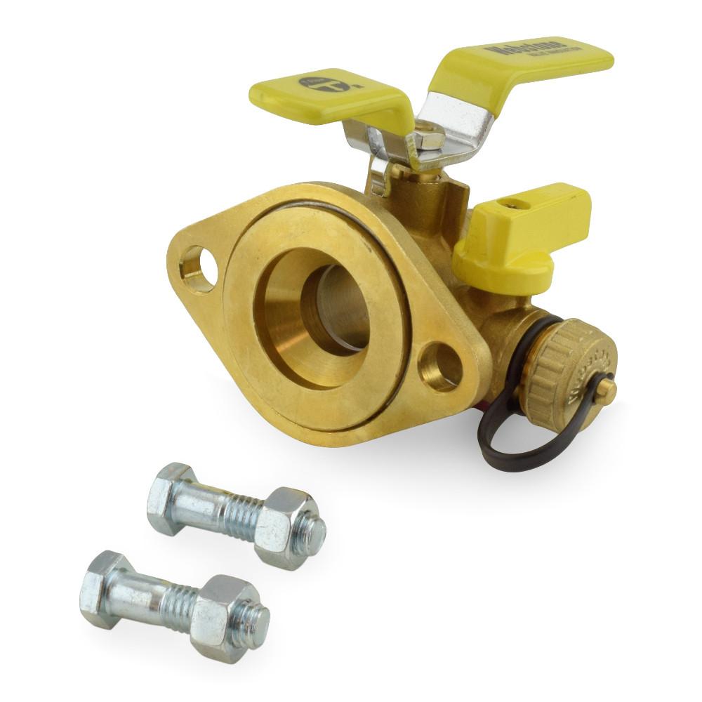 1in Sweat Isolator Flange Valve w/ Drain & Rotating Flange | Heating ...
