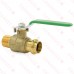 3/4" Press x 3/4" MPT Threaded Brass Ball Valve, Full Port, Lead-Free