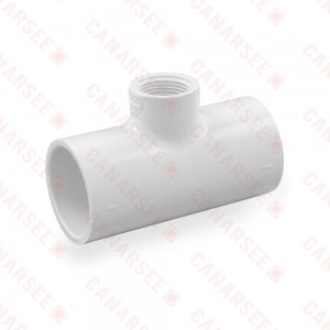 1-1/4" x 1-1/4" x 3/4" PVC (Sch. 40) Reducing Tee (Socket x Socket x FIPT)