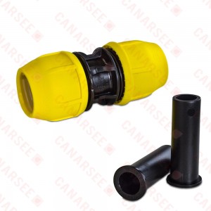 1-1/2" IPS Compression Coupling for SDR-11 Yellow PE Gas Pipe
