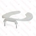 Bemis 955CT (White) Commerical Plastic Round Toilet Seat w/ Check Hinges, Heavy-Duty