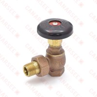 1/2” FIP x 1/2” MIP Union Steam Angle Radiator Valve