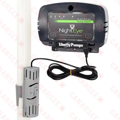 NightEye Wireless Indoor High Water Alarm w/ Compact Snap-On Switch, 10ft cord, 115V (Sump Only)