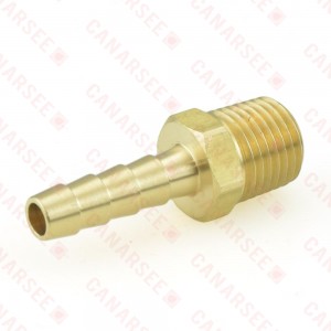 1/4” Hose Barb x 1/4” Male Threaded Brass Adapter 