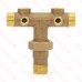 1" MPT x 4-1/2" Union Brass Short Well Tank Tee (Lead-Free)