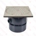 Standard Adjustable Cleanout Complete Assembly, Square, Stainless Steel, PVC 4" Hub