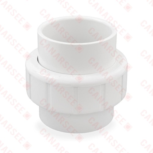 2-1/2" PVC (Sch. 40) Socket Union w/ Buna-N O-ring