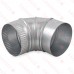 5" Galvanized 90° Adjustable Flue Elbow, 26 GA..