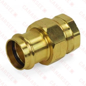 1-1/4" Press x FPT Threaded Union, Lead-Free Brass, Made in the USA