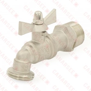 3/4" MPT 304 St. Steel Hose Bibb Ball Valve, 1/4-Turn (Lead-Free)..