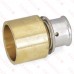 1/2" PEX Press x 3/4" Copper Pipe Adapter, Lead-Free Bronze