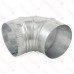 6" Galvanized 90° Adjustable Flue Elbow, 26 GA..