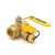 Webstone Valves 40614 1 inch Brass Ball Valve w/ Hose Drain, NPT Threaded, Full Port