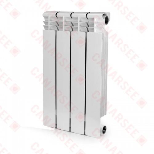 ALBI AB2212-4 Aluminum Heating Radiator, 22x12x3, 4 Section, Bimetal, Wall-Hung