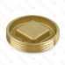 Heavy-Duty Brass Threaded Flush Cleanout Plug w/ Countersunk Square Head, 2" MIP