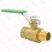 1/2" Male x 1/2" Female NPT Threaded Brass Ball Valve, Full Port, Lead-Free