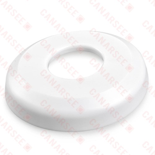 1" IPS White Plastic Escutcheon for 1" Iron/Brass/Steel Pipe