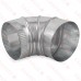 6" Galvanized 90° Adjustable Flue Elbow, 24 GA..