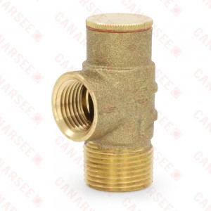3/4'' Pressure Relief Valve, MNPT 3/4'' x FNPT 1/2'', set at 75, LF