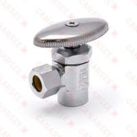 1/2” Sweat x 3/8” OD Compression Angle Stop Valve (Multi-Turn), Lead-Free