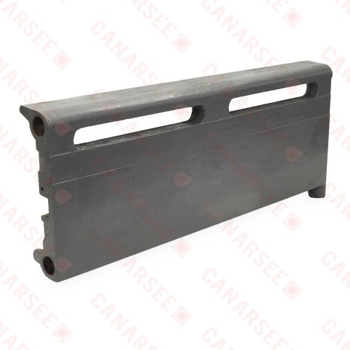 2ft Cast Iron Baseboard Radiator (Right Section), Floor Standing, 10" H x 2-1/2" D x 24" W..