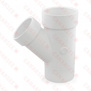 4" x 4" x 3" PVC DWV Street Wye (Spigot x Socket x Socket)