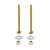 1/4" x 3-1/2" long Solid Brass Closet Bolts Kit