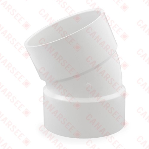 6" PVC DWV 22.5° Elbow