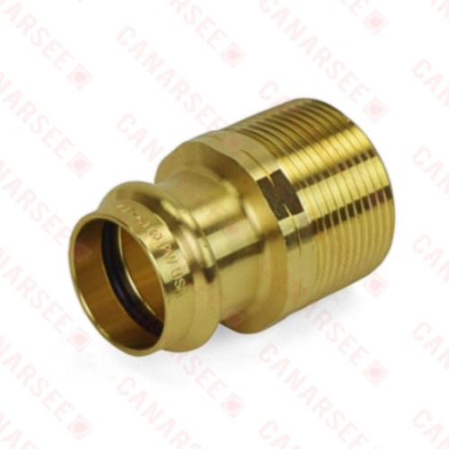 1-1/4" Press x 1-1/2" Male Threaded Adapter, Lead-Free Brass, Made in the USA