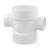 4" x 2" PVC DWV Double Sanitary Tee