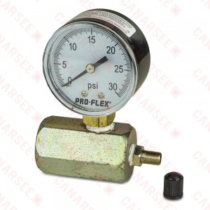 1/2" FIP, 0-30 psi Hex Tee Style Gas Pressure Test Kit
