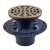 Round PVC Shower Tile/Pan Drain w/ Brushed Bronze Strainer, 2" Hub x 3" Inside Fit (less test plug)